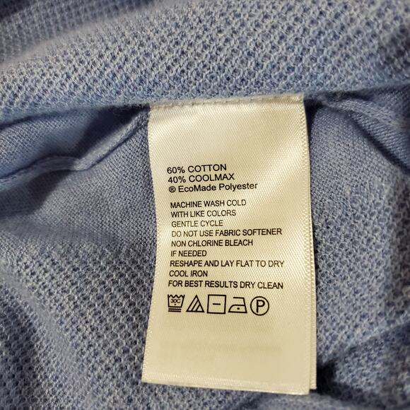 Tommy Bahama Island Zone Cool Max Quarter Zip Sweater Mens Size XL Blue Preppy - Picture 7 of 9
